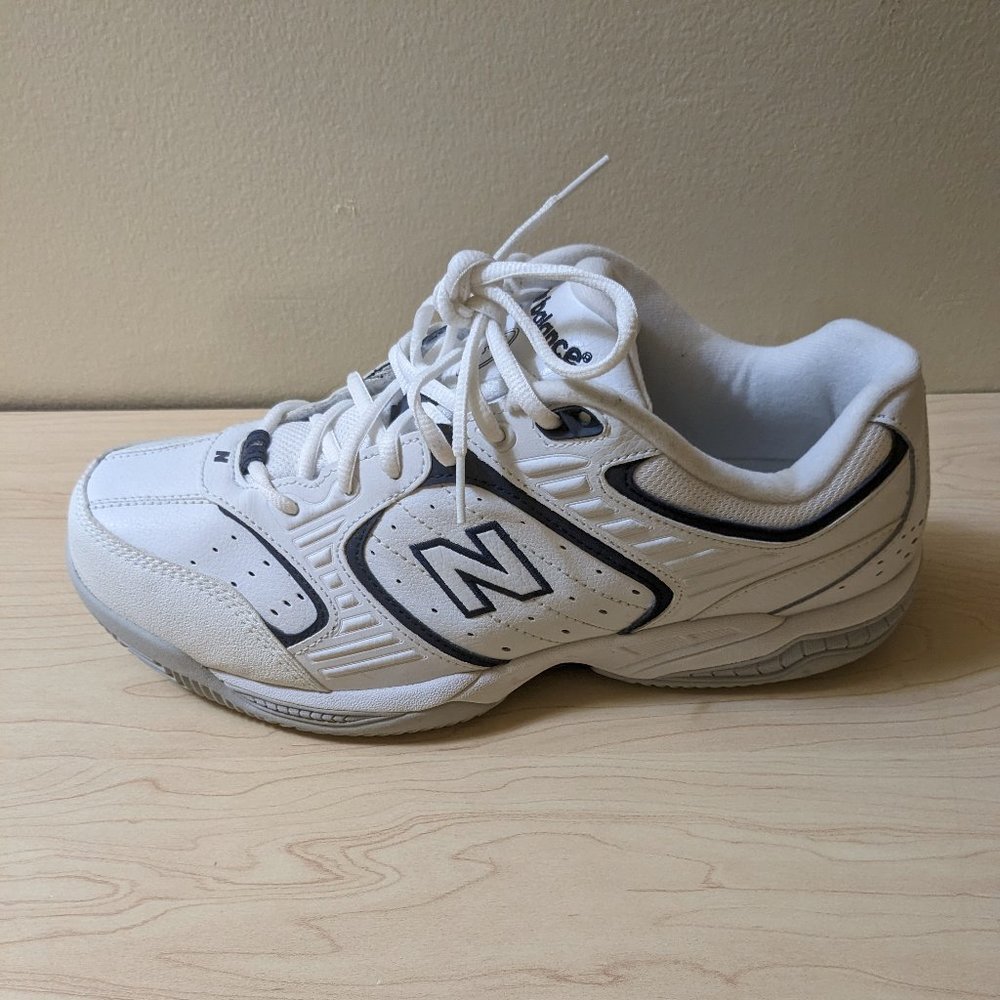 New Balance Mens 654 MC654WN White Tennis Athletic Shoes Extra Wide